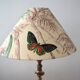 Abat-jour, tussu toile de Jouy vintage,  botanique