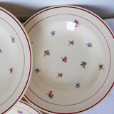 Set of 6 vintage porcelain soup plates from Salins 2103127