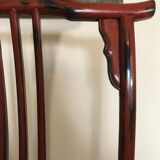 Pair of Chinese chairs, lacquered red, twentieth century