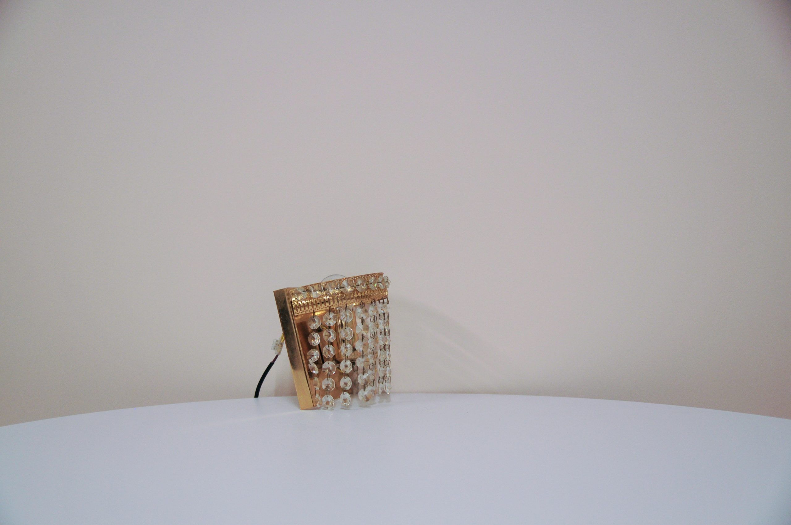 Vintage brass wall lamp beads