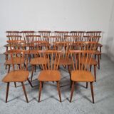 Set of 18 Scandinavian style bistro chairs, 60s