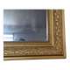 Late 19th century ogee frame mirror in gilded stucco wood 51.5x42.5 cm B622