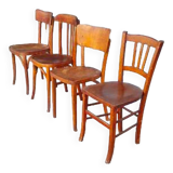 Set of 4 mismatched bistro chairs