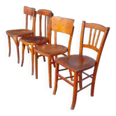 Set of 4 mismatched bistro chairs