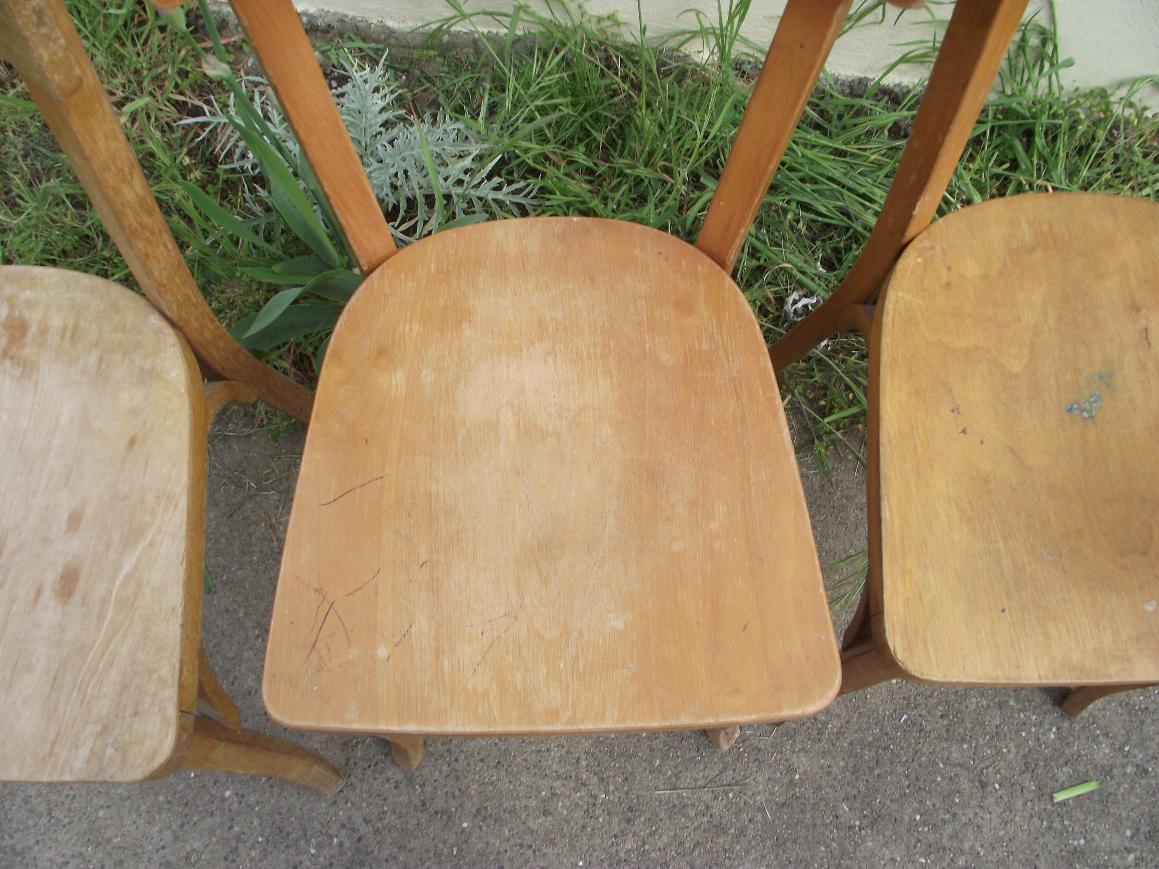 3 Bauman bistro chairs