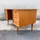 Scandinavian double-sided teak office 60s
