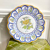Hand-painted ceramic cake plate