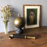 Brass and wood lamp foot