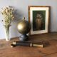 Brass and wood lamp foot