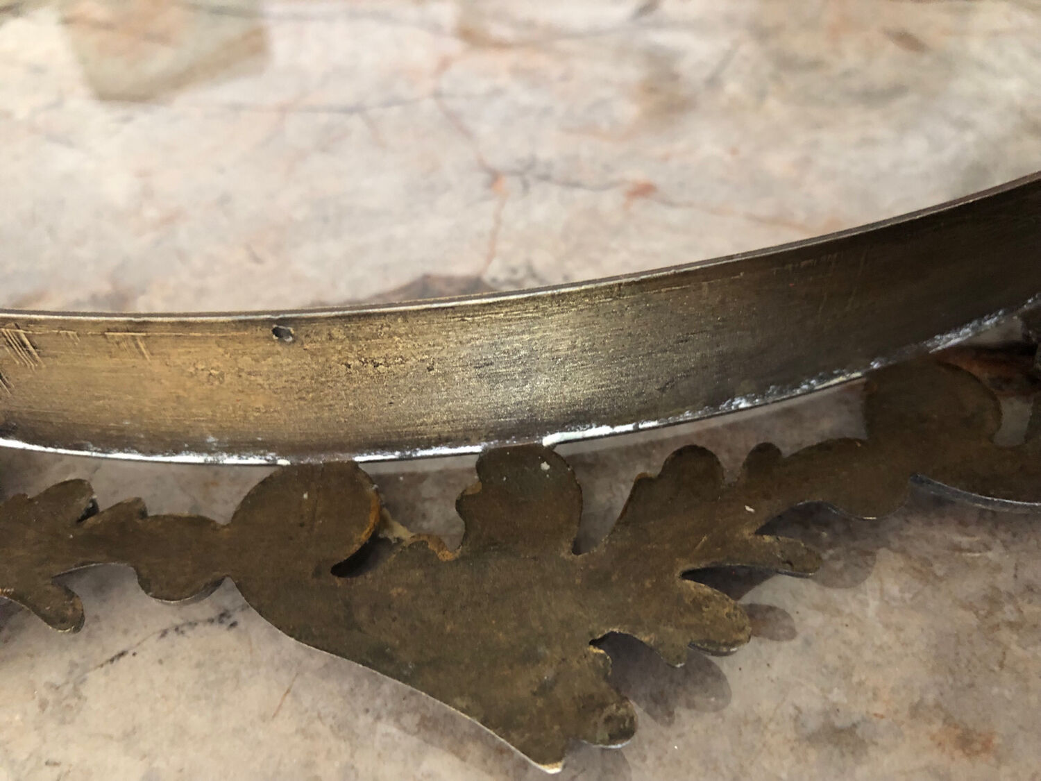 Old baroque metal frame