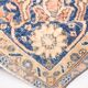 Orange & blue oriental turkish vintage rug