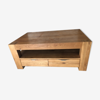Drop table, solid wood tv cabinet