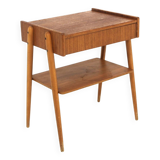 Table de chevet scandinave en teck, AB Carlströms & Co Möbelfabrik, Suède, 1960