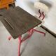 Bureau enfant acier et bois 1950