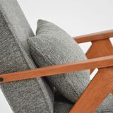 KOMPAS armchairs in grey and white.