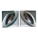 Pair of futuristic UFO wall lights