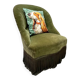 Olive green toad armchair