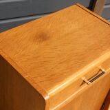 Furniture with 1 door and 1 drawer in light oak.