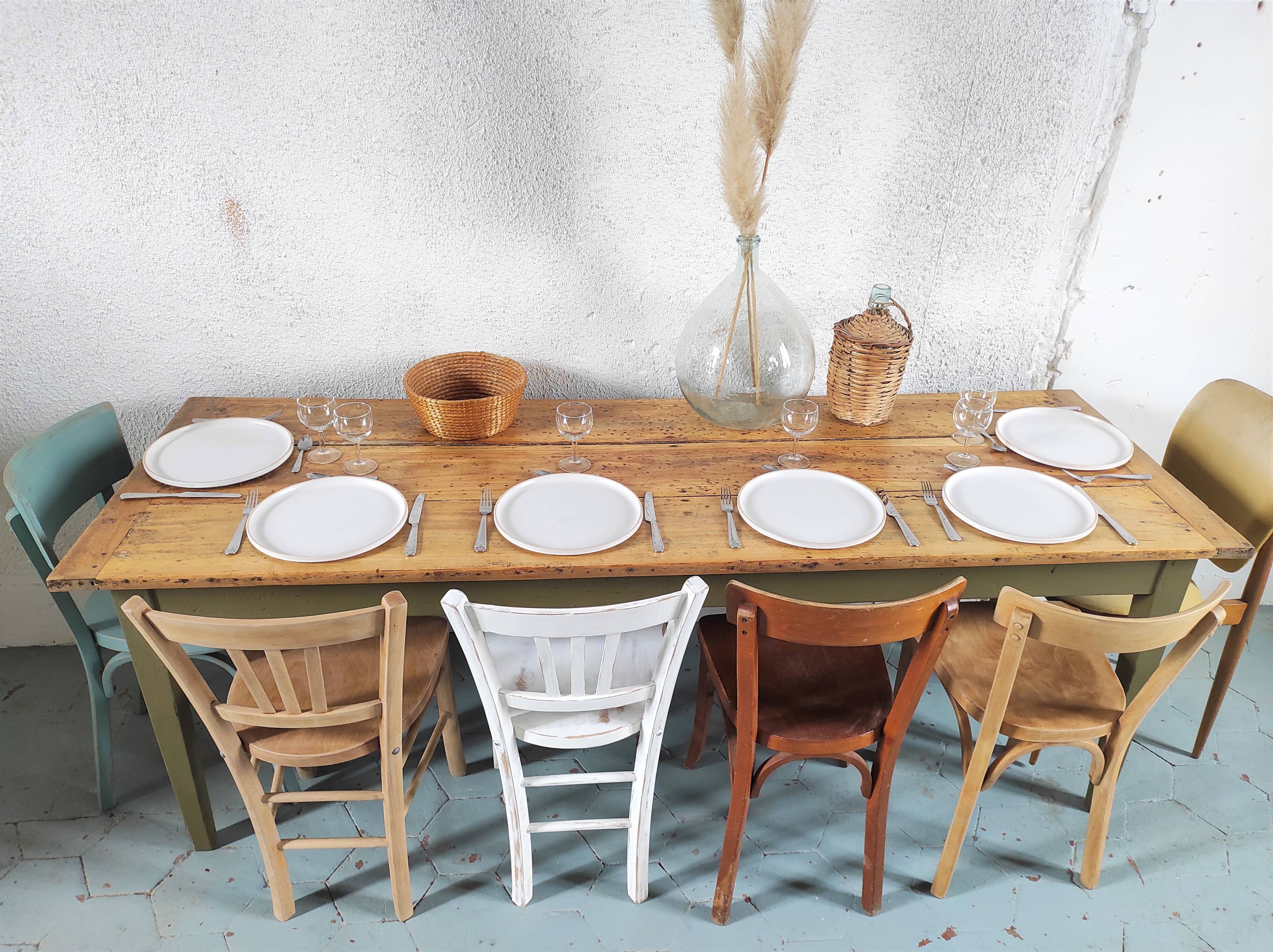 Table de ferme 210cm