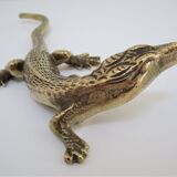 solid brass lizard gilded bronze 70s