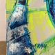 Abstract flowers, modern canvas signed by Myriam Guenaizia.