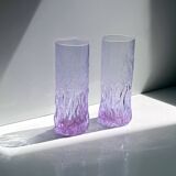 6 Alexandrite Longdrink Glasses - Space Age 1970s Italy