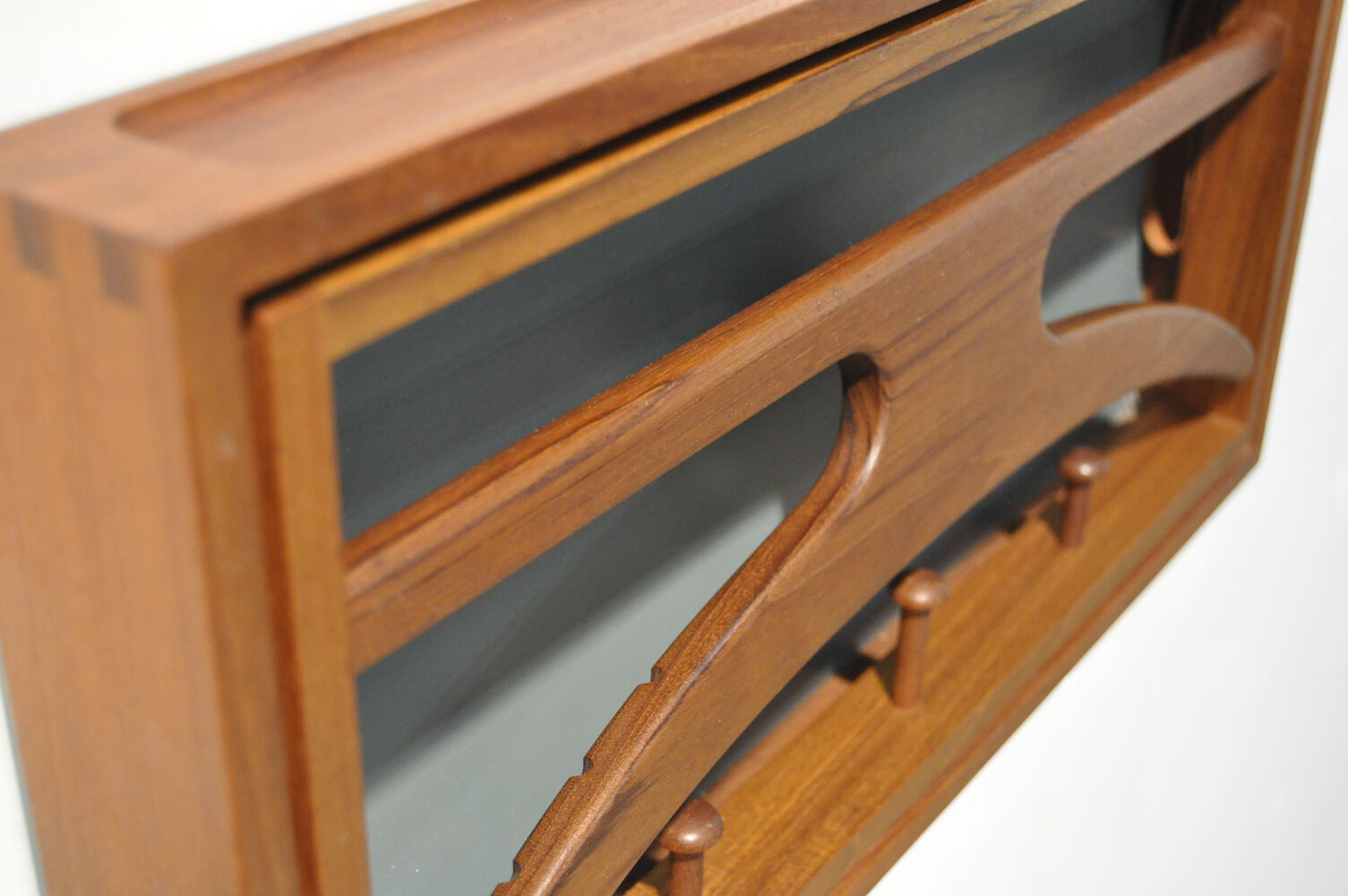 Teak coat rack by Adam Hoff & Poul Ostergaard for Virum, 1950s