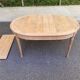 Round dining table Louis Philippe stripped in raw solid cherry wood Italy