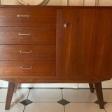 Commode vintage pieds compas