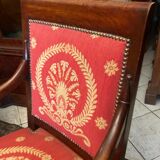 Period armchair Restoration in solid carved mahogany