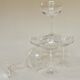 Set of five champagne glasses