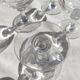 Champagne glasses 1 set of 4 crystal with flat ribs on curve