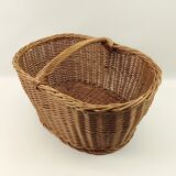 Wicker shopping cart