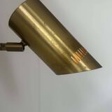 Vintage adjustable wall light, solid perforated brass, France 1960