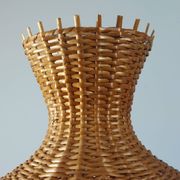 Vintage rattan lampshade from the 70s, mid-century style.