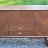 Vintage gold oak row feet compass from the 50s