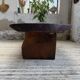 Table basse brutaliste artisanale 1950