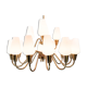 Lamp with arms of brass and glass, of Danish design from the 1950s