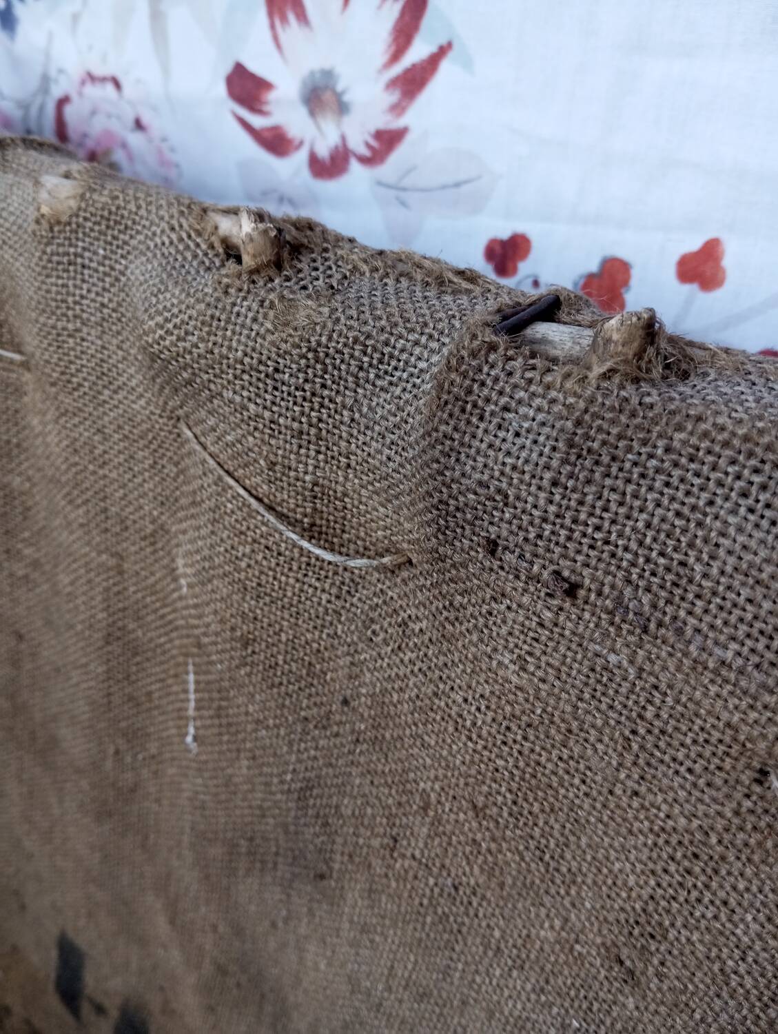 Wood and wicker basket, antique, size xxxl.