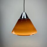 Suspension en verre marron par Hustadt Leuchten, 1960