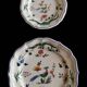 2 earthenware plates from Gien, paradise birds.