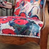Fauteuil et repose-pied Voltaire