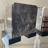 Pair of Art Deco marble bookends
