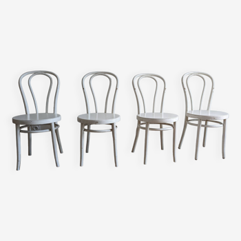 Set of 4 vintage shabby chic bistro chairs