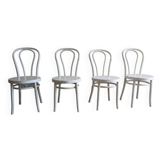 Set of 4 vintage shabby chic bistro chairs