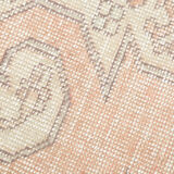 Soft Pastel Orange Wool Vintage Rug