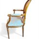 Louis XVI style medallion armchair with caning, 20th century.