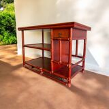 Lydia Levi coral red for McGuire Bar Cart