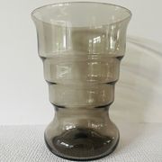 Vintage Leerdam Vase. Glass vase K.P.C. De Bazel. 1920's smoke glass vase Model S.