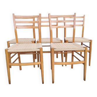 Lot de 5 chaises année 70